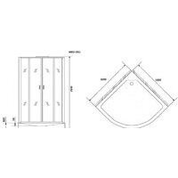 Niagara NG-6002-01G 100x100x210 (прозрачное стекло) Image #2
