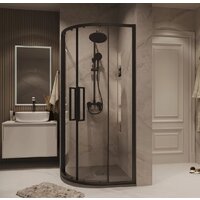 Grossman Cosmo 90x90x195 301.K33.02.9090.21.00 (черный матовый/прозрачное стекло) Image #8