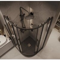 Grossman Cosmo 90x90x195 301.K33.02.9090.21.00 (черный матовый/прозрачное стекло) Image #10