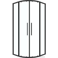 Grossman Cosmo 90x90x195 301.K33.02.9090.21.00 (черный матовый/прозрачное стекло)