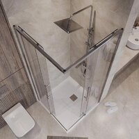 Niagara NG-6628-34 80x80x195 (хром/прозрачное стекло) Image #12