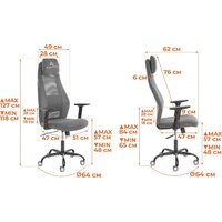TetChair Aviator PLT metalBL (ткань, серый, KUB 05/W-12) Image #17
