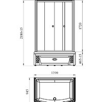 Radomir Диана 1-03-1-0-0-0140 (высокий поддон, прозрачное стекло) Image #2