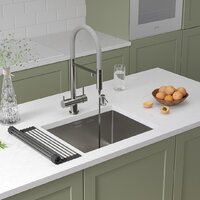 Roxen Uno 560210-54 под столешницу сатин/матовая поверхность (ролл-мат, дозатор, сифон) Image #2