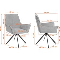 TetChair Мурано опора 360 (велюр/букле (HYP), светло-серый) Image #18