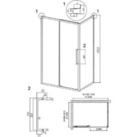 Grossman Cosmo 120x100x195 120.K33.02.1210.32.00 (золото сатин/стекло прозрачное) Image #7