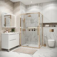 Grossman Cosmo 120x100x195 120.K33.02.1210.32.00 (золото сатин/стекло прозрачное) Image #4