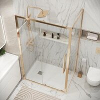 Grossman Cosmo 120x100x195 120.K33.02.1210.32.00 (золото сатин/стекло прозрачное) Image #5