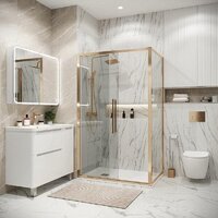 Grossman Cosmo 120x100x195 120.K33.02.1210.32.00 (золото сатин/стекло прозрачное) Image #3