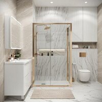 Grossman Cosmo 120x100x195 120.K33.02.1210.32.00 (золото сатин/стекло прозрачное) Image #2