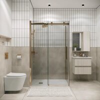 Grossman Classic 160x80x195 120.K33.04.1680.32.00 (золото сатин/стекло прозрачное) Image #8