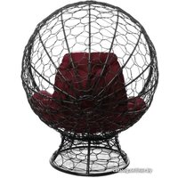 M-Group Кокос на подставке 11590402 (черный ротанг/бордовая подушка) Image #4