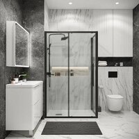 Grossman Cosmo 120х100х195 120.K33.02.1210.21.02 (черный матовый/стекло шиншилла) Image #2