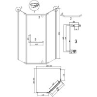 Grossman Pragma 90x90x195 302.K33.03.9090.21.00 (черный матовый/прозрачное стекло) Image #11