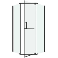 Grossman Pragma 90x90x195 302.K33.03.9090.21.00 (черный матовый/прозрачное стекло) Image #2