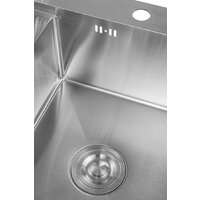 Saniteco 6550-R + Spike F9S07011 (сатин, с сифоном, дозатором и коландером) Image #6