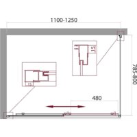 BelBagno UNIQUE-AH-1-110/125-80-C-Cr (прозрачное стекло) Image #8