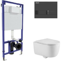 Berges Wasserhaus Tornas Rimless + Visam Slim 525 EX-043411 (с кнопкой, с сиденьем)