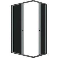 Niagara Eco NG-1018-14QT 100x80x190 (черный/стекло тонированное) Image #2