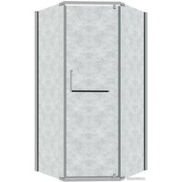 Grossman Pragma 90x90x195 302.K33.03.9090.10.02 (хром/шиншилла стекло) Image #1