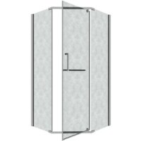 Grossman Pragma 90x90x195 302.K33.03.9090.10.02 (хром/шиншилла стекло) Image #2