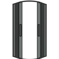 Grossman Cosmo 80x80x195 301.K33.02.8080.21.10 (черный матовый/тонированное стекло) Image #2