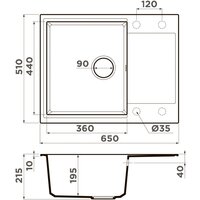Omoikiri Daisen 65 WH 4997523 (белый) Image #4