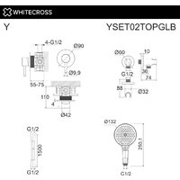 Whitecross Y YSET02TOPGLB (брашированное золото) Image #2