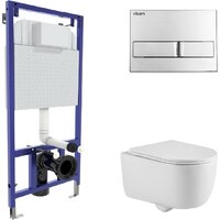 Berges Wasserhaus Tornas Rimless + Visam Slim 525 EX-043409 (с кнопкой, с сиденьем)