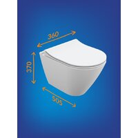 Cersanit City Smart CO DPL EO Slim (с кнопкой Twins 64117 стекло черное) Image #10