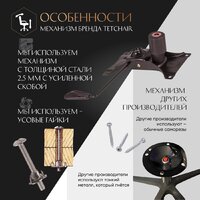 TetChair Aviator флок/ткань (серый/серый) Image #5