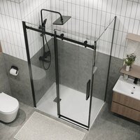 Grossman Classic 160x90x195 120.K33.04.1690.21.00 (черный матовый/стекло прозрачное) Image #8