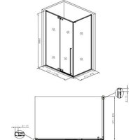 Aquanet Ideal AE-AXC94MZ-S-C 140x90 (прозрачное стекло/хром) Image #4