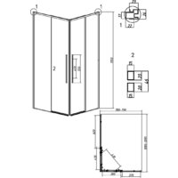 Grossman Galaxy 110x80x195 300.K33.01.1180.10.00 (хром/прозрачное стекло) Image #11