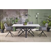 Halmar Platan 140-180/85/76 (белый мрамор/черный) Image #2