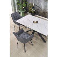 Halmar Platan 140-180/85/76 (белый мрамор/черный) Image #8