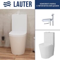 Lauter W76 P-TRAP 21122762 + гигиенический душ Infinity 21LT0103CH (горизонтальный выпуск) Image #1