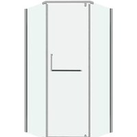 Grossman Pragma 90x90x195 302.K33.03.9090.10.00 (хром/прозрачное стекло)