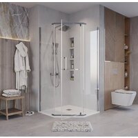 Grossman Pragma 90x90x195 302.K33.03.9090.10.00 (хром/прозрачное стекло) Image #7