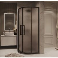 Grossman Cosmo 80x80x195 301.K33.02.8080.21.02 (черный матовый/шиншилла стекло) Image #7