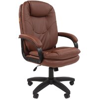 CHAIRMAN 668LT N (черный пластик/экопремиум коричневый)