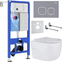 Roxen Porto в комплекте с инсталляцией StounFix Dual Fresh 6 в 1 966397 (кнопка: серый бетон) Image #1