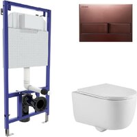 Berges Wasserhaus Tornas Rimless + Visam Slim 525 EX-043412 (с кнопкой, с сиденьем)