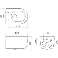 Berges Wasserhaus Tornas Rimless + Visam Slim 525 EX-043412 (с кнопкой, с сиденьем) Image #17