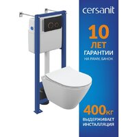 Cersanit City Smart CO DPL EO Slim (с кнопкой Twins 63534 черный/золото) Image #2