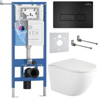 Roxen Antares Tornado Long в комплекте с инсталляцией StounFix Dual Fresh 6 в 1 868413 (кнопка: черный матовая) Image #1