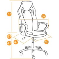 TetChair Racer (иск.кожа/ткань, металлик/серый) Image #17