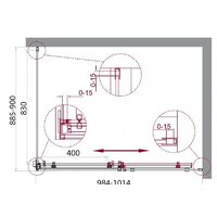 BelBagno ACQUA-AH-1-100/90-C-Cr (прозрачное стекло) Image #2
