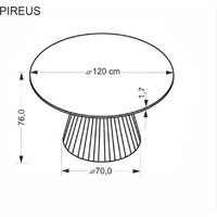Halmar Pireus 120/76 (травертин/орех) Image #11