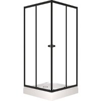 Saniteco SNT-802 Cube 90х90 с поддоном (черный/прозрачное стекло)